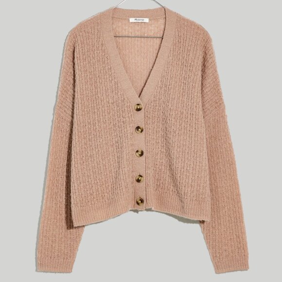 Madewell Plus Mayfair Cardigan (Heather Blush) - Picture 1 of 7